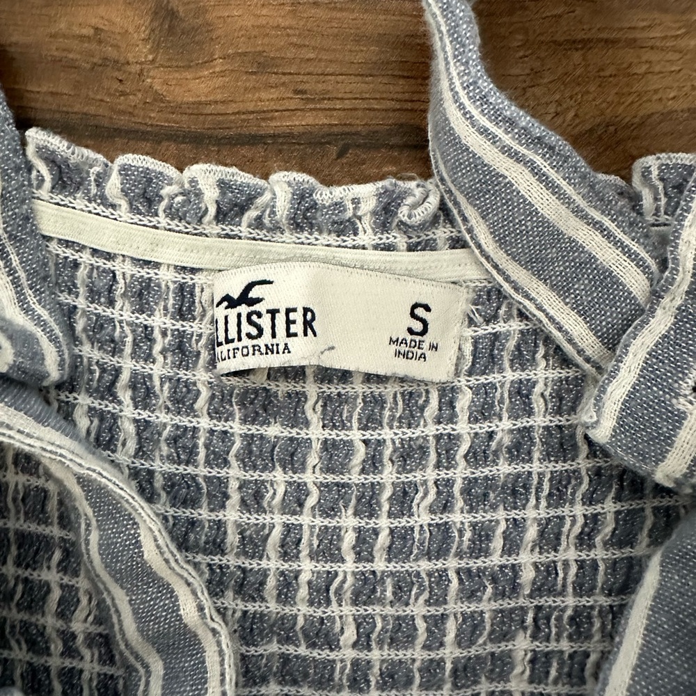 Hollister blue and white striped jumpsuit romper - Picture 4 of 9